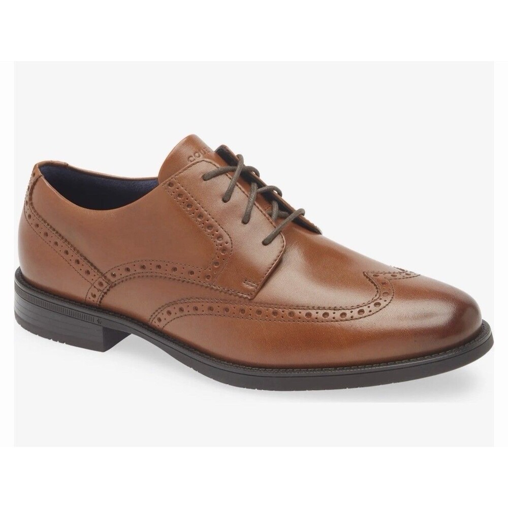 NIB Cole Haan Men's Modern Essentials Wing Oxford Shoe British Tan 10M EU 43